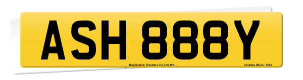 Registration number ASH 888Y